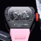 Richard mille RM055 Carbon Bezel Pink Rubber Strap(5)_th.jpg